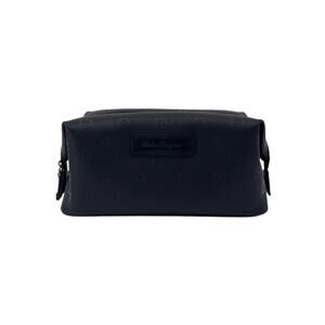 SALVATORE FERRAGAMO Gancini Embossed Toiletry Dopp Kit Bag in Black